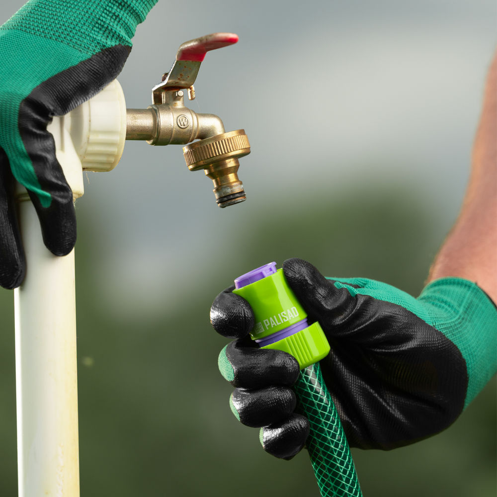 Соединитель пластмассовый, быстросъемный для шланга 3/4, аквастоп Palisad (66165)