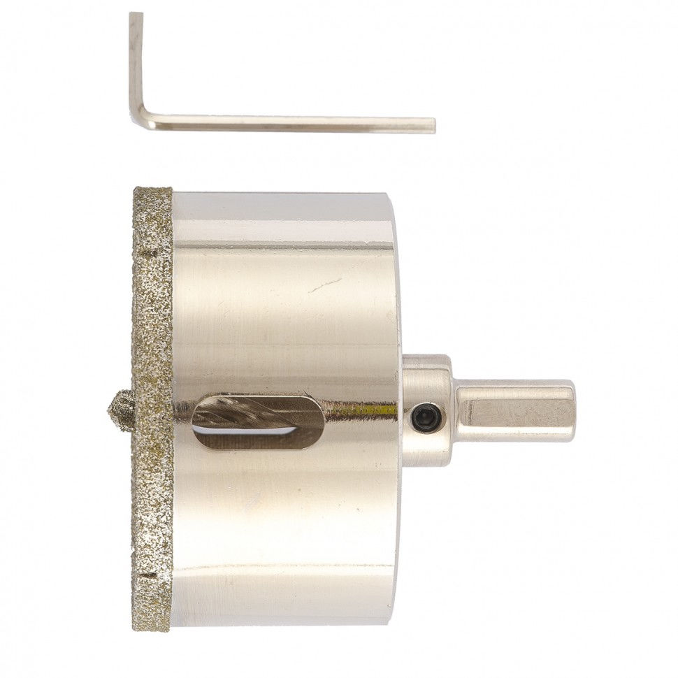 Сверло алмазное по керамограниту, 75 х 67 мм, трехгранный хвостовик Matrix (726753)