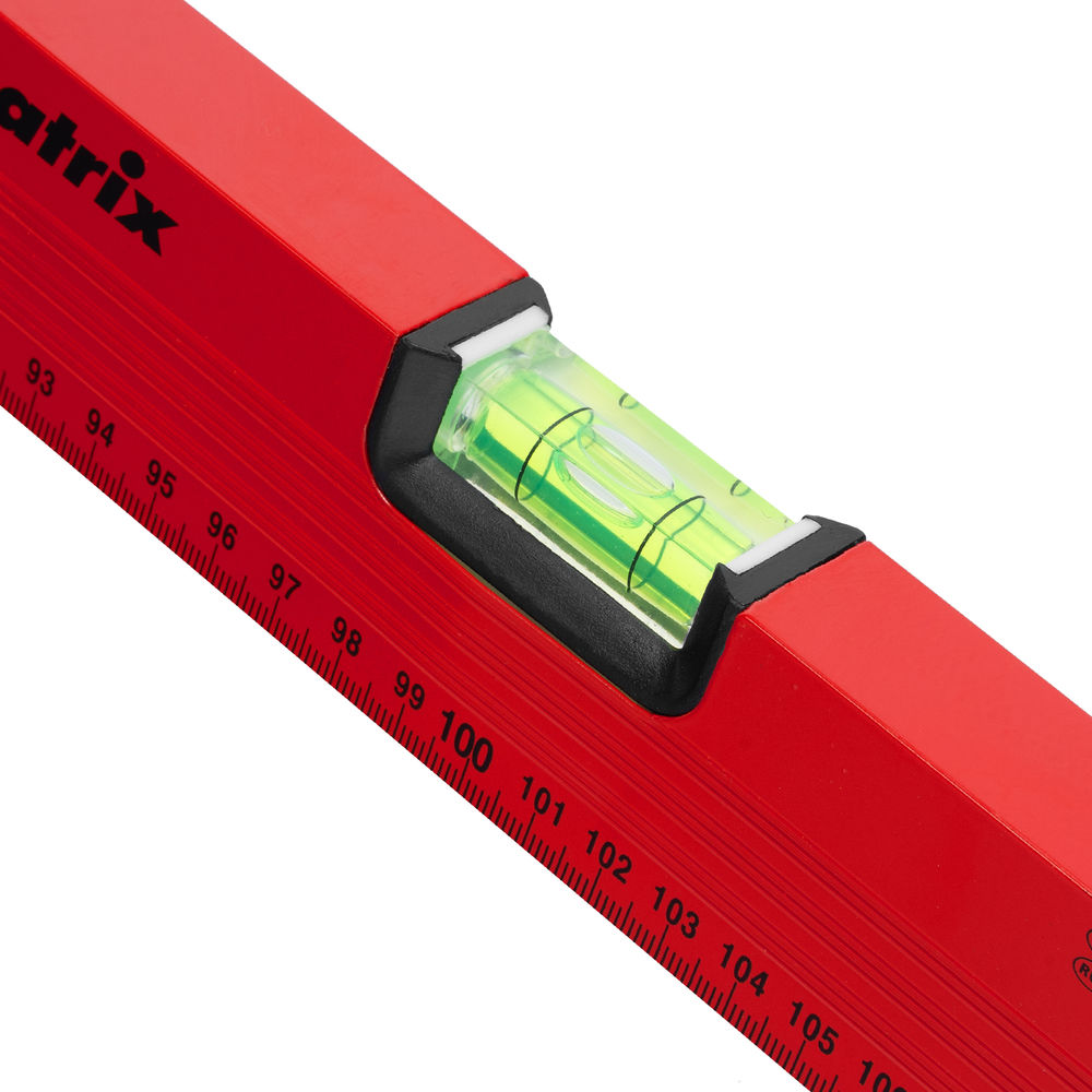 Уровень алюминиевый, 2000 мм, 3 глазка, красный, линейка Matrix (33241)