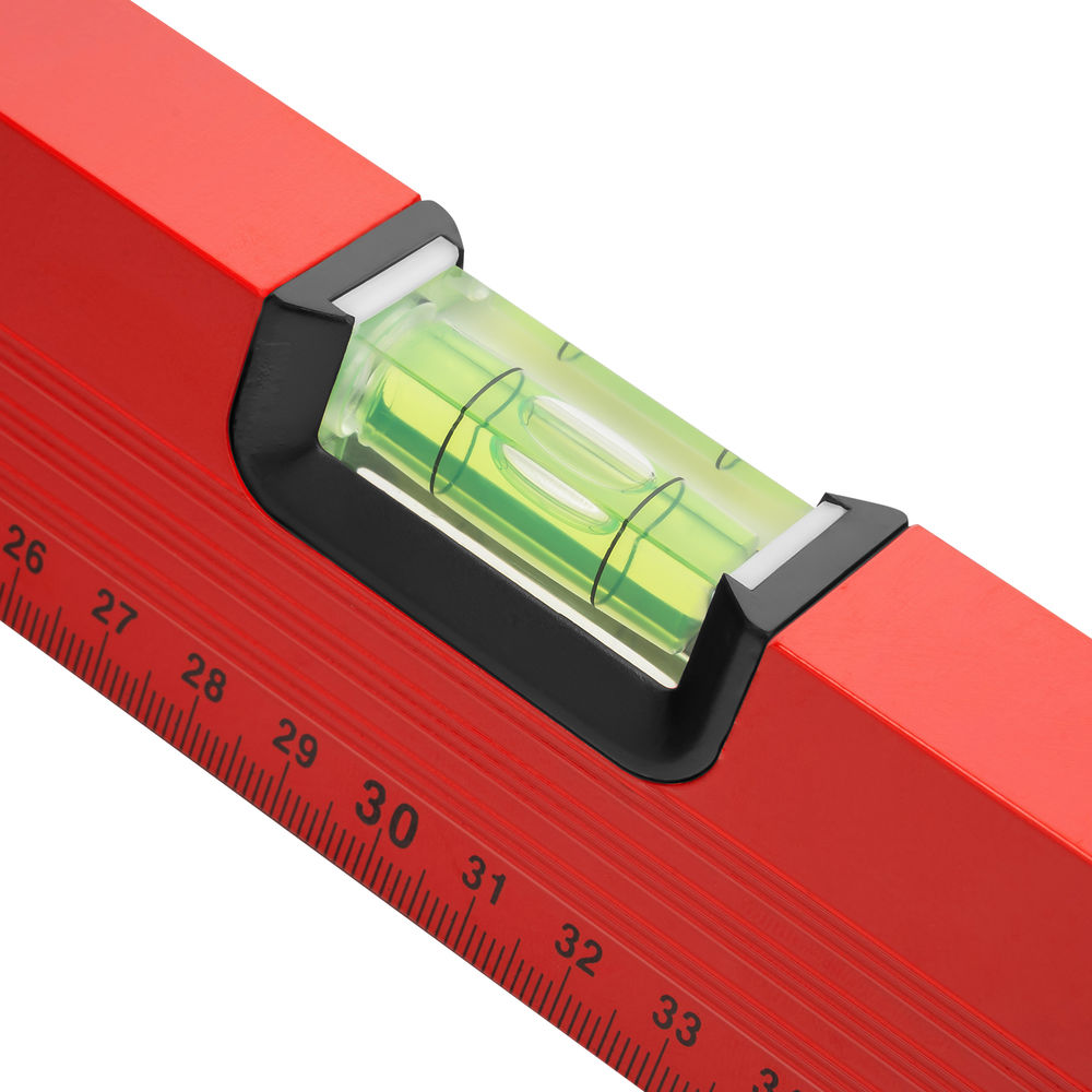 Уровень алюминиевый, 600 мм, 3 глазка, красный, линейка Matrix (33223)
