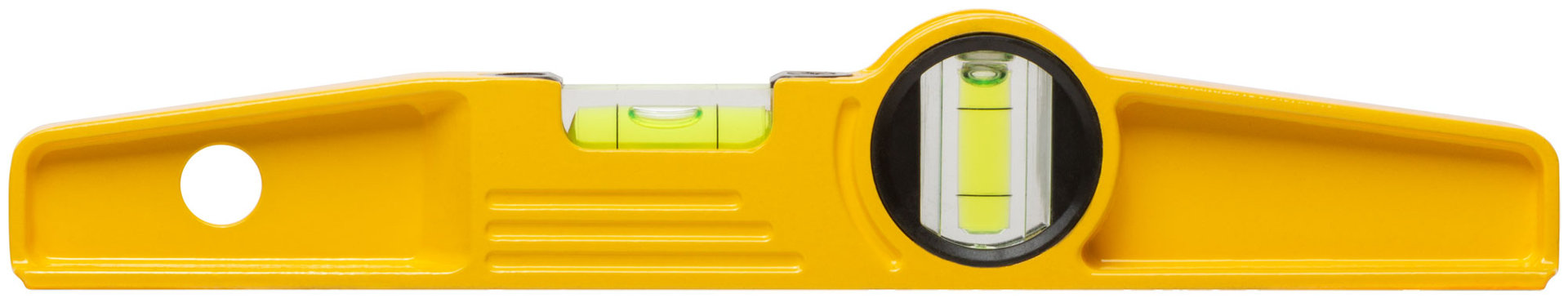 Уровень Хард мини, 2 глазка, литой усиленный профиль, фрезер.рабочая грань, магниты 250 мм (18591)