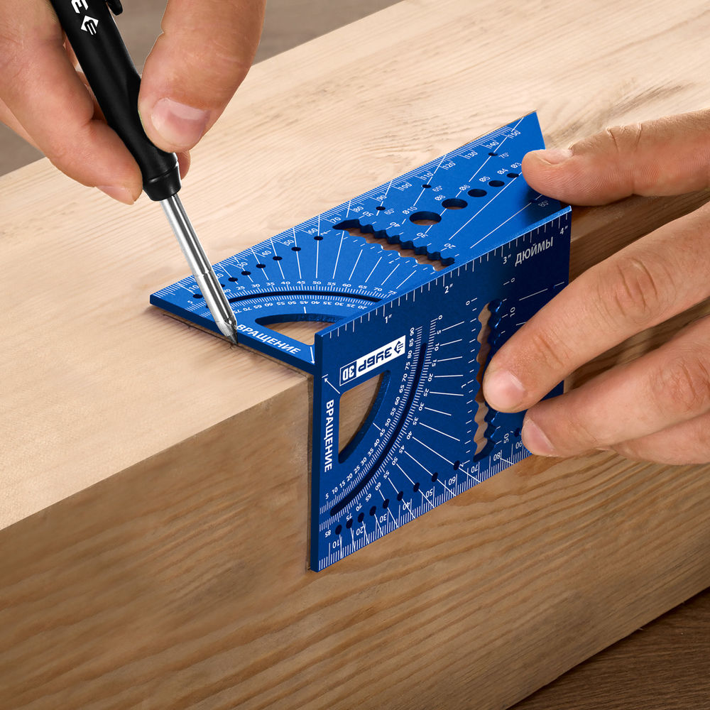 Угольник многофункциональный 3D, 7-в-1 ЗУБР Профессионал 34399  