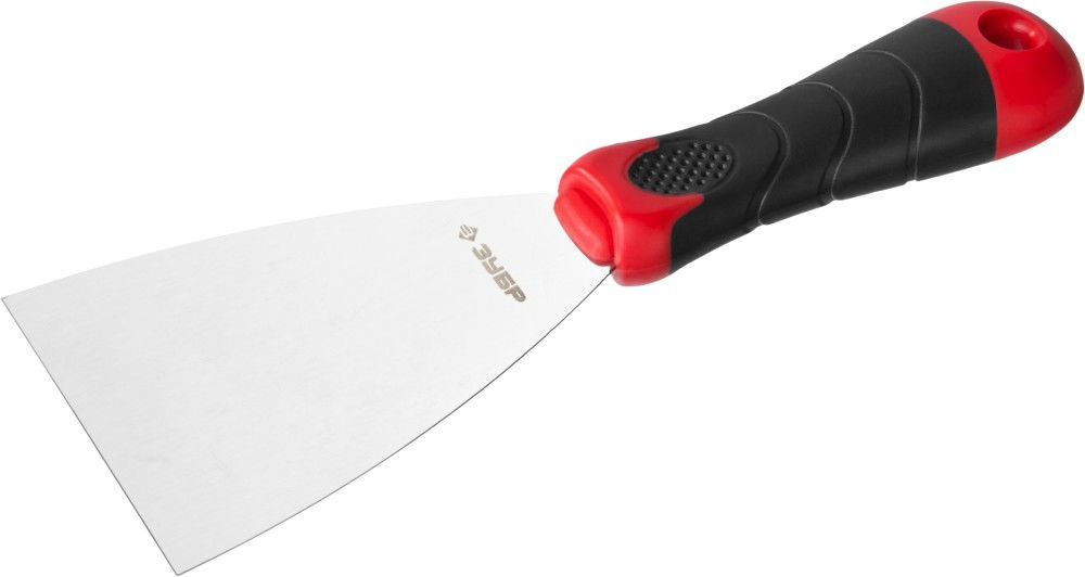 Шпатель нержавеющий 80 мм, профилированное полотно, двухкомпонентная ручка ЗУБР 10072-08