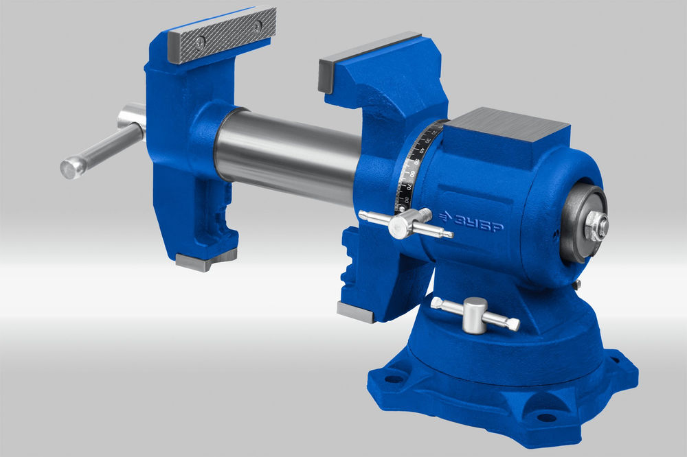 Многофункциональные слесарные тиски 100 мм ЗУБР ЭКСПЕРТ-3D 32712-100