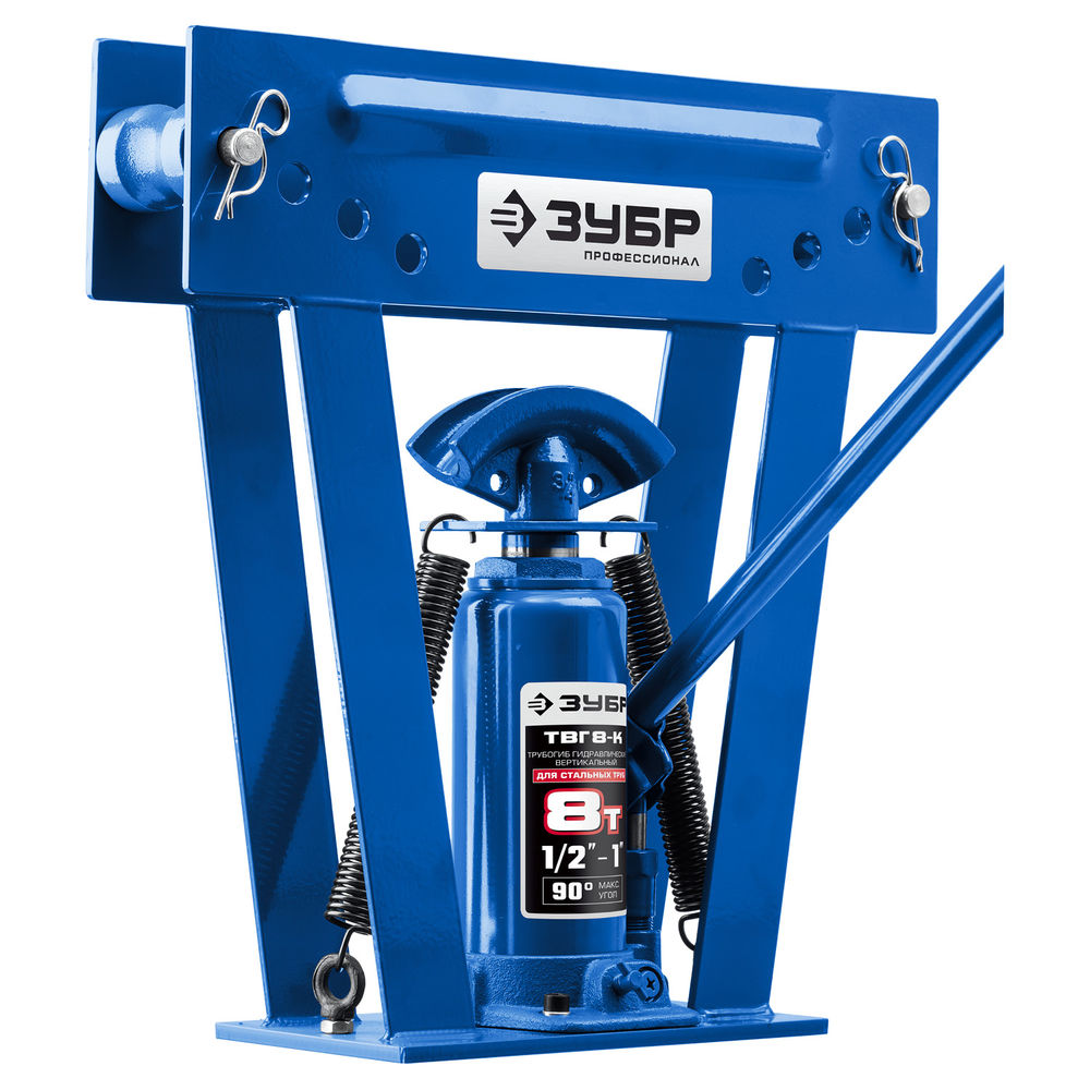 Трубогиб ручной вертикальный гидравлический 8 т, в кейсе ЗУБР ТГВ-8-K Профессионал 43078-08-K_z01
