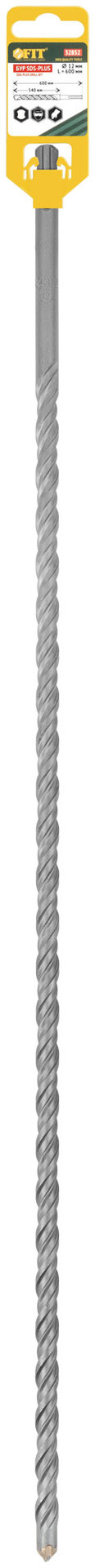 Бур по бетону SDS PLUS, Профи, W-образная вставка, двойная спираль, 12 х 600 мм (32852)
