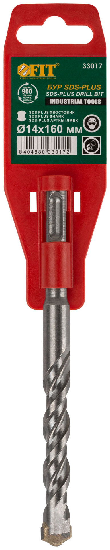 Бур SDS-PLUS, двойная резьба, центрирующий выступ 14х160 мм (33017)