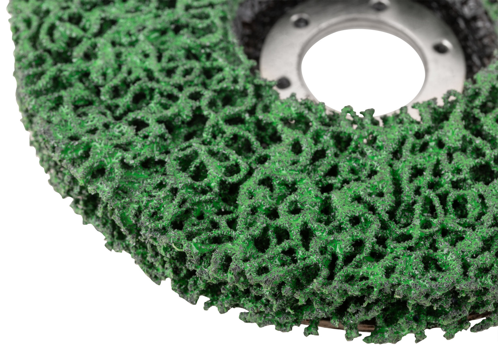 Диск зачистной полимерный, зеленый, посадочный диаметр 22,2 мм, 125 мм (39611)