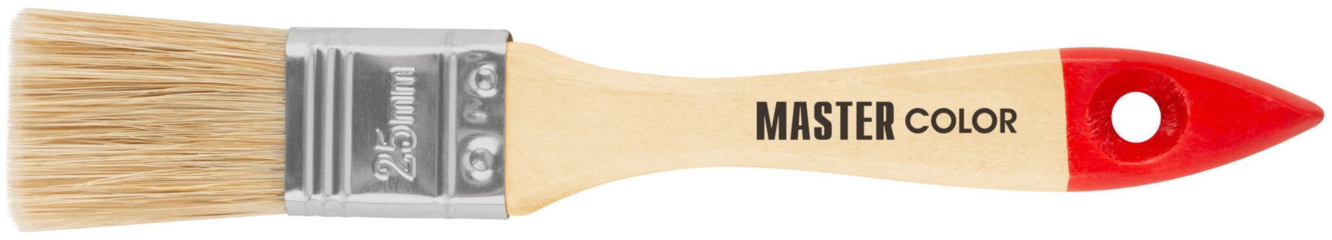 Кисть флейцевая, натур. щетина, 55% топс, лакиров.ручка, ширина 25 мм (30-0011)