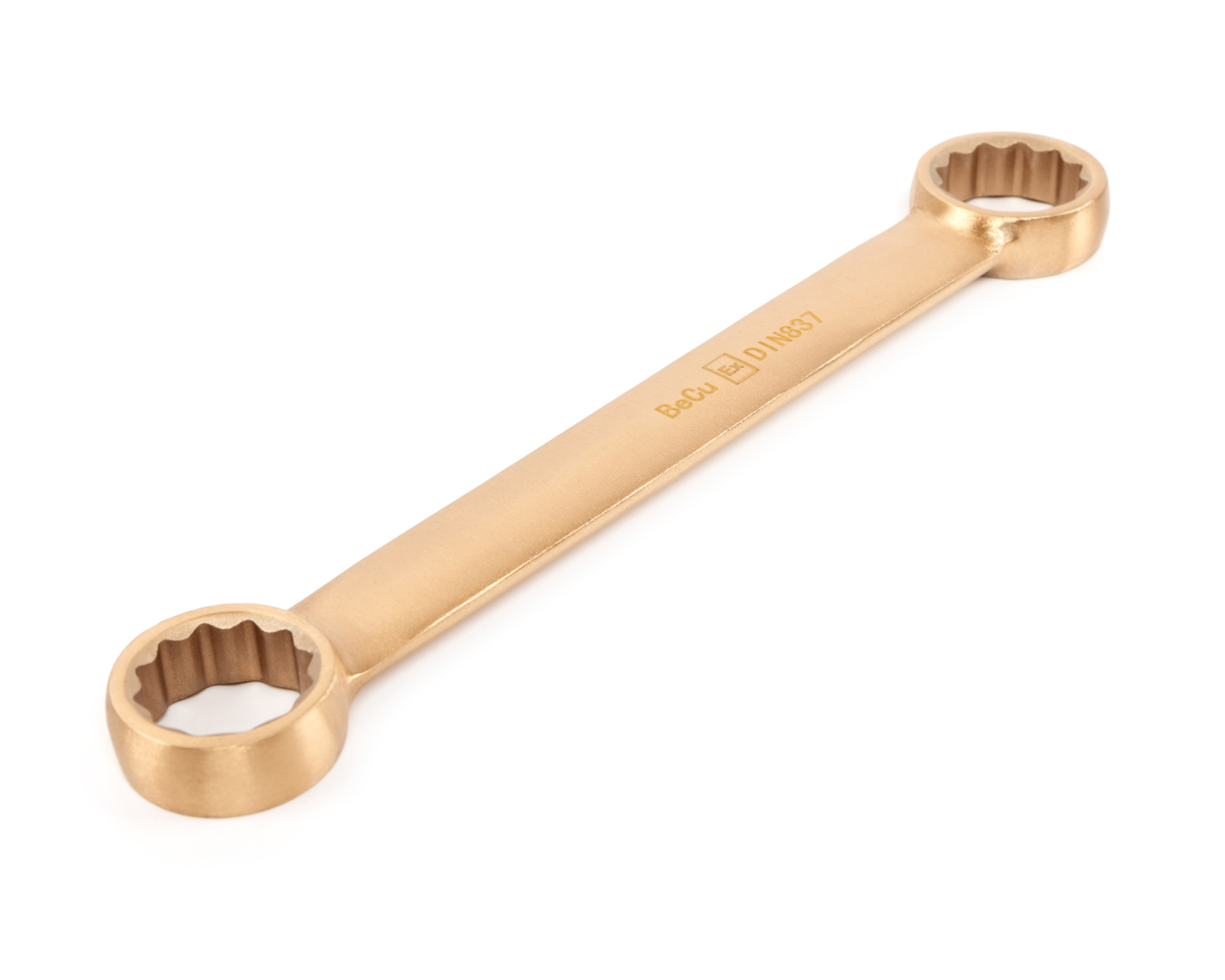 Ключ гаечный накидной двусторонний плоский 16х17 искробезопасный сплав BeCu 153A-1617, HORTZ