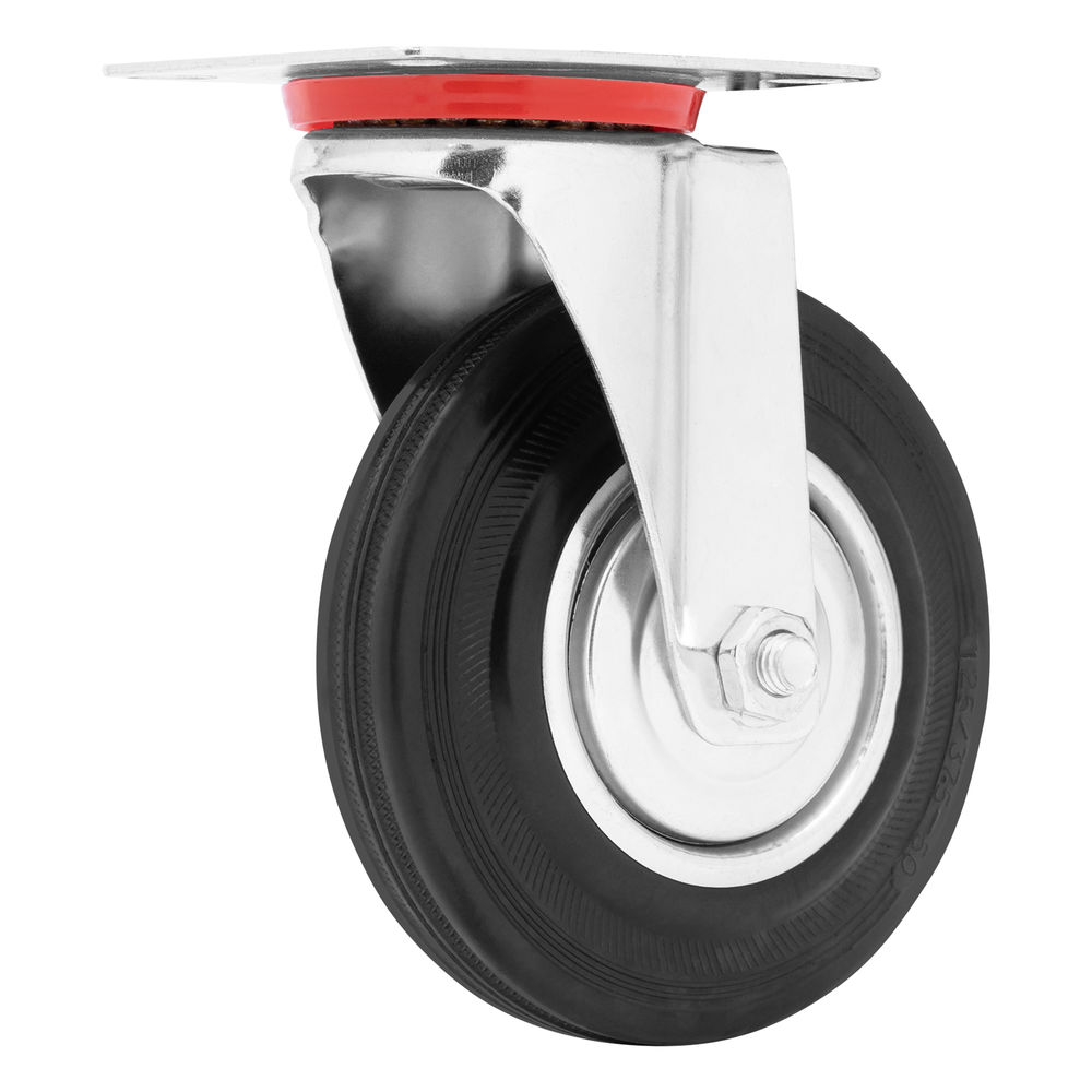 Колесо поворотное D 125 мм, крепление платформенное Сибртех (68716)