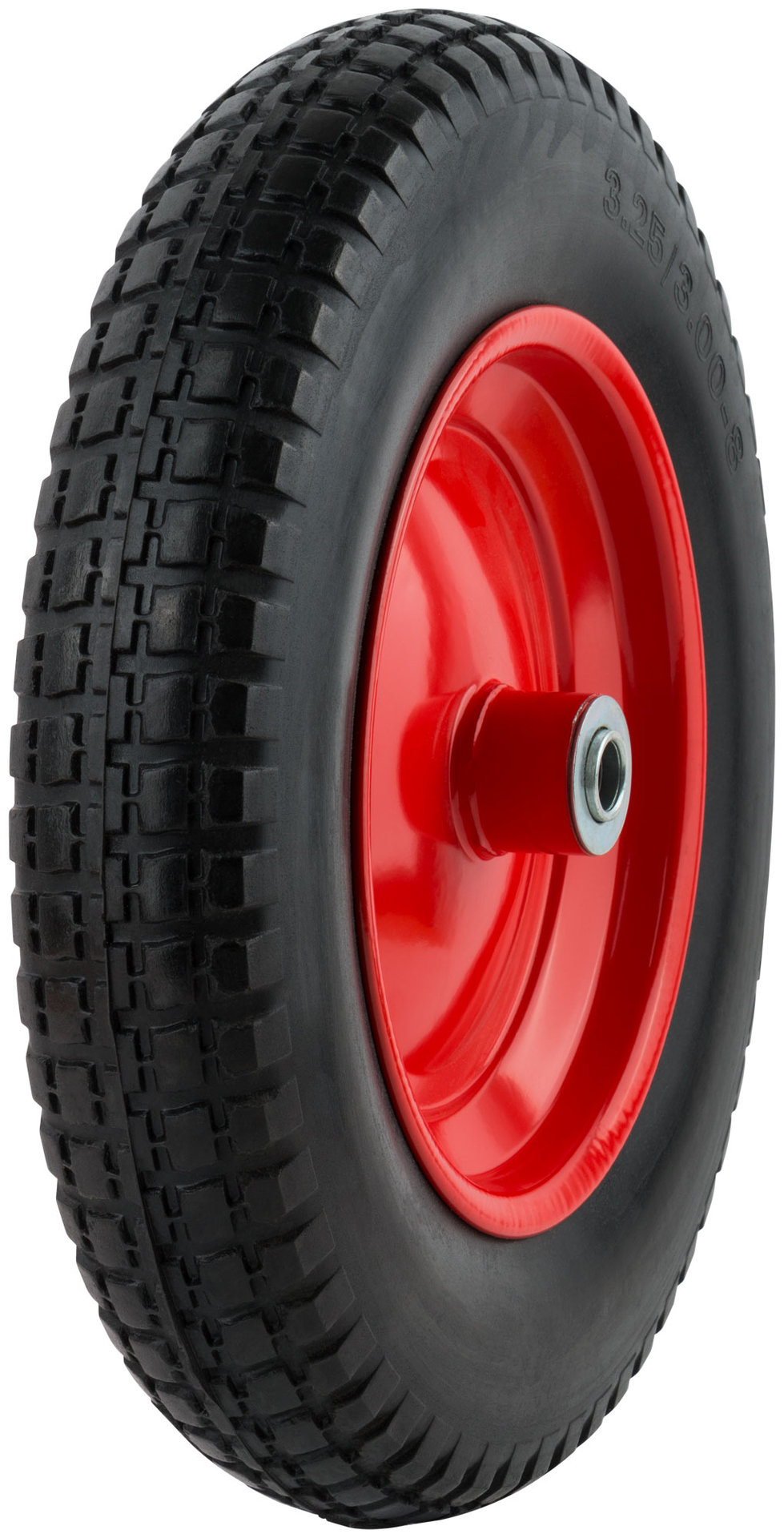 Колесо запасное полиуретановое 360х65 мм для тачек 77601 ; 77602 ; 77607 ( PU 3.25-8 ) ( посадка ширина 95 мм, диаметр 16 мм ) (77631)