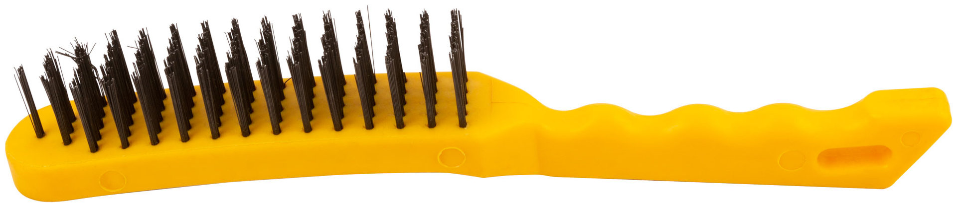 Корщетка стальная, желтая пластиковая ручка, 275 мм, 5-ти рядная (38439)