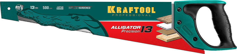 Ножовка для точного реза Alligator Precision 13, 500 мм KRAFTOOL 15225-50