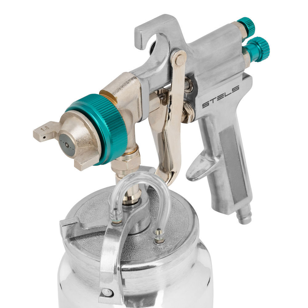 Краскораспылитель AS 702 НP профессиональный, всасывающего типа, сопло 1.8 мм и 2 мм Stels (57364)