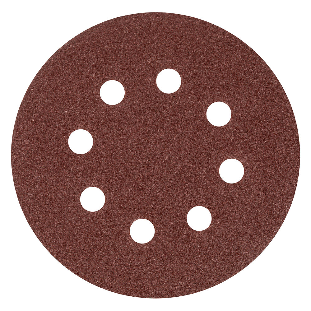 Круг абразивный на ворсовой подложке под липучку, перфорированный, P 120, 125 мм, 5 шт Matrix (73806)