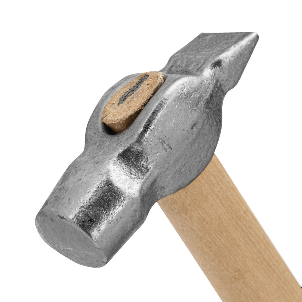 Молоток слесарный, 600 г, круглый боек, деревянная рукоятка (10241)