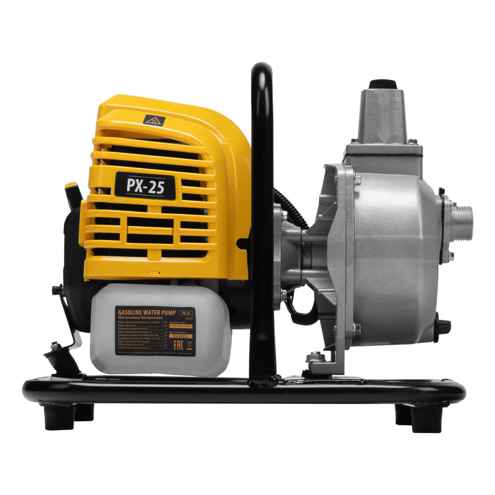 Мотопомпа бензиновая для чистой воды PX-25, 52 см3, 1, 170 л/мин, глуб 8 м, напор 30 м Denzel (99205)