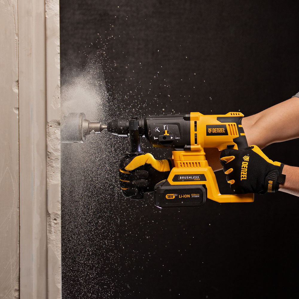 Перфоратор аккумуляторный BLRH-IB-26 Li-Ion, 18 В Denzel (26701)