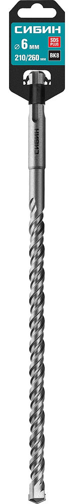 Бур SDS-plus 6 х 260 мм СИБИН 29312-260-06