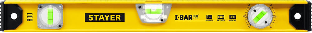 Уровень двутавровый с поворотным глазком I-Bar STAYER 180 600 мм 3470-060_z02  