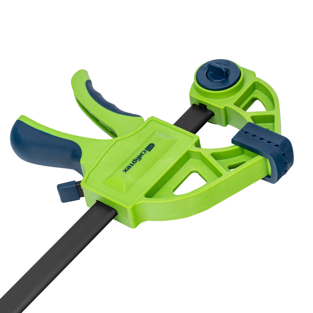 Струбцина F-образная, быстрозажимная, 200 х 70 х 420 мм, пластиковый корпус, фиксатор, двухкомпонентная рукоятка Сибртех (20564)