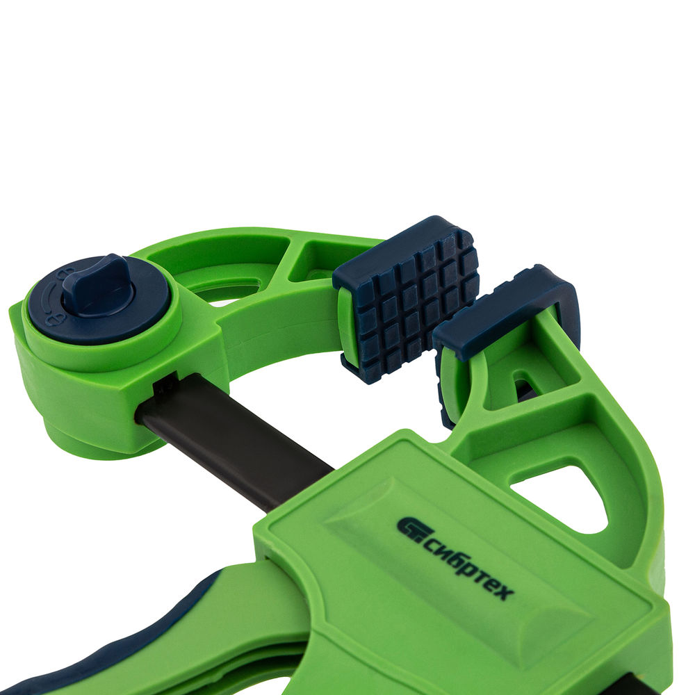 Струбцина F-образная, быстрозажимная, 450 х 70 х 660 мм, пластиковый корпус, фиксатор, двухкомпонентная рукоятка Сибртех (20566)