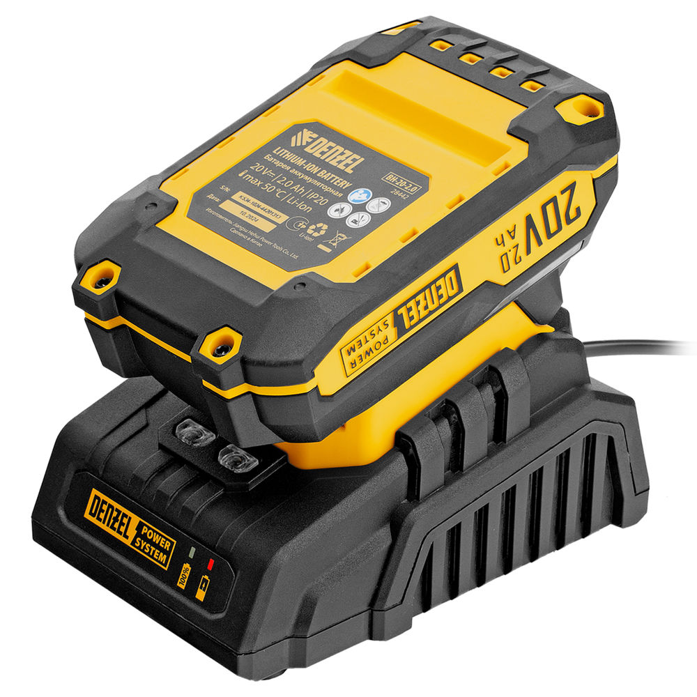 Устройство зарядное для аккумуляторов BCH-20-2.0, Li-Ion, 20 В, 2,0 А// Denzel (28456)