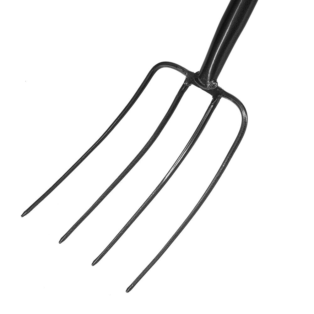 Вилы 4-рогие, сенные, кованые, 210х340х1260 мм, деревянный лакированный черенок Palisad (61393)