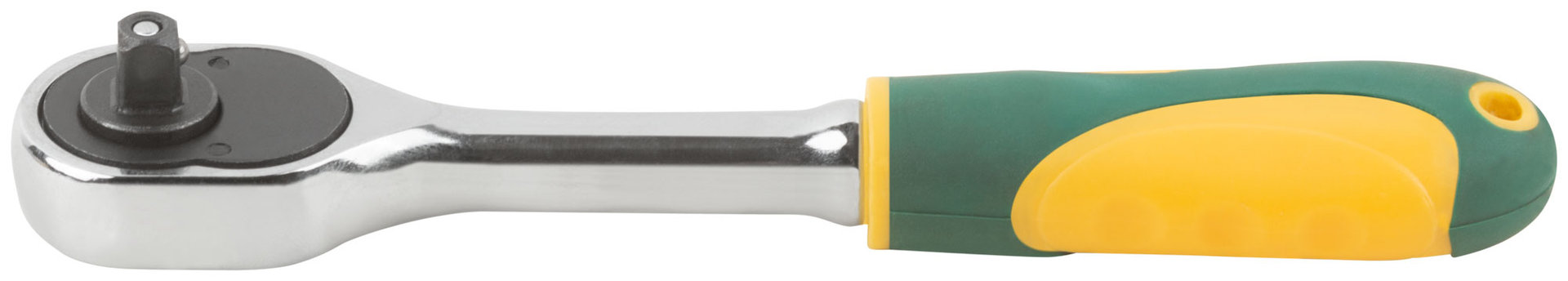 Вороток (трещотка) CrV механизм, пластиковая прорезиненная ручка 1/4, 24 зубца