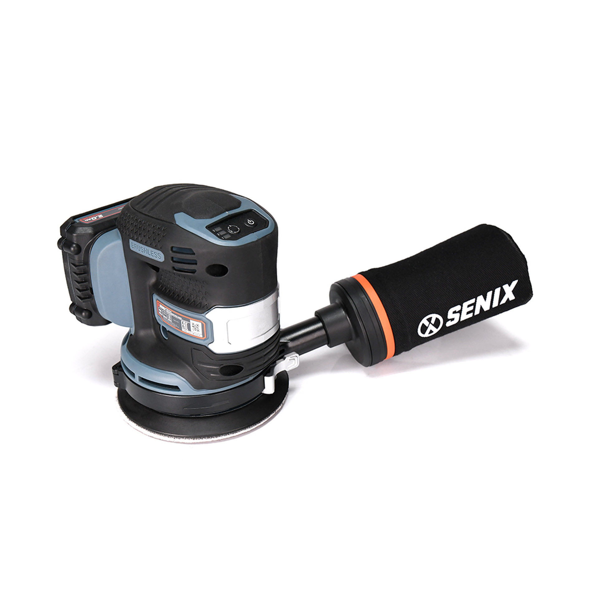 Орбитальная (эксцентриковая) шлифмашина, бесщ.дв., 125 мм, с 1 АКБ, 1 ЗУ X2 20В