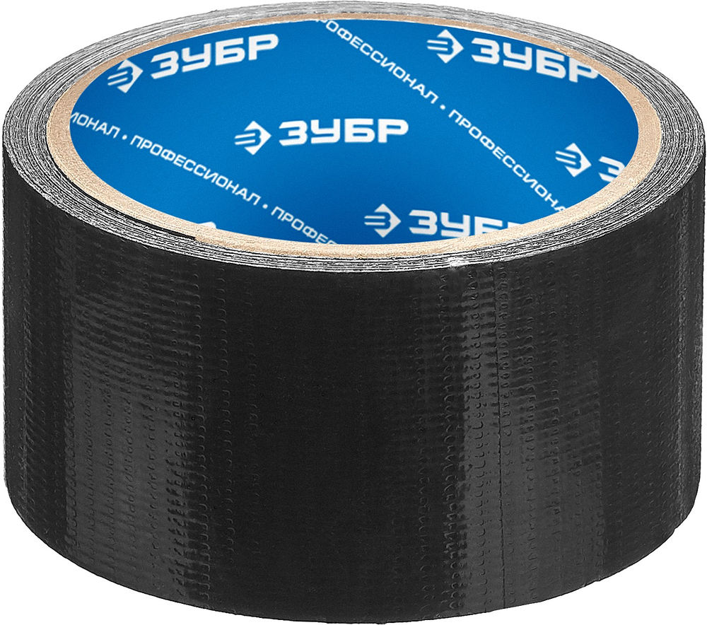 Лента армированная универсальная 48 мм, 10 м, чёрная, на тканевой основе ЗУБР Профессионал 12096-50-10
