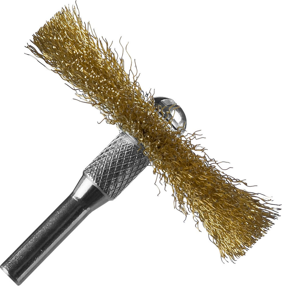 Набор дисковых щёток-крацовок для дрели 5 шт, 25/40/55/63/78 мм, витая латунированная стальная проволока ЗУБР Профессионал 3521-H5_z02