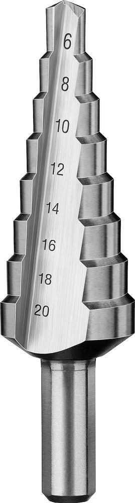 Сверло ступенчатое 6-20 мм, 8 ступеней, сталь Р6М5 ЗУБР Профессионал 29670-6-20-8_z01