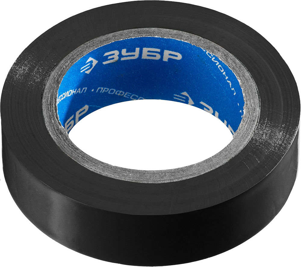 Изолента ПВХ ЭЛЕКТРИК-10 15 мм x 10 м, 6000 В, черная, не поддерживает горение ЗУБР Профессионал 1233-2_z02