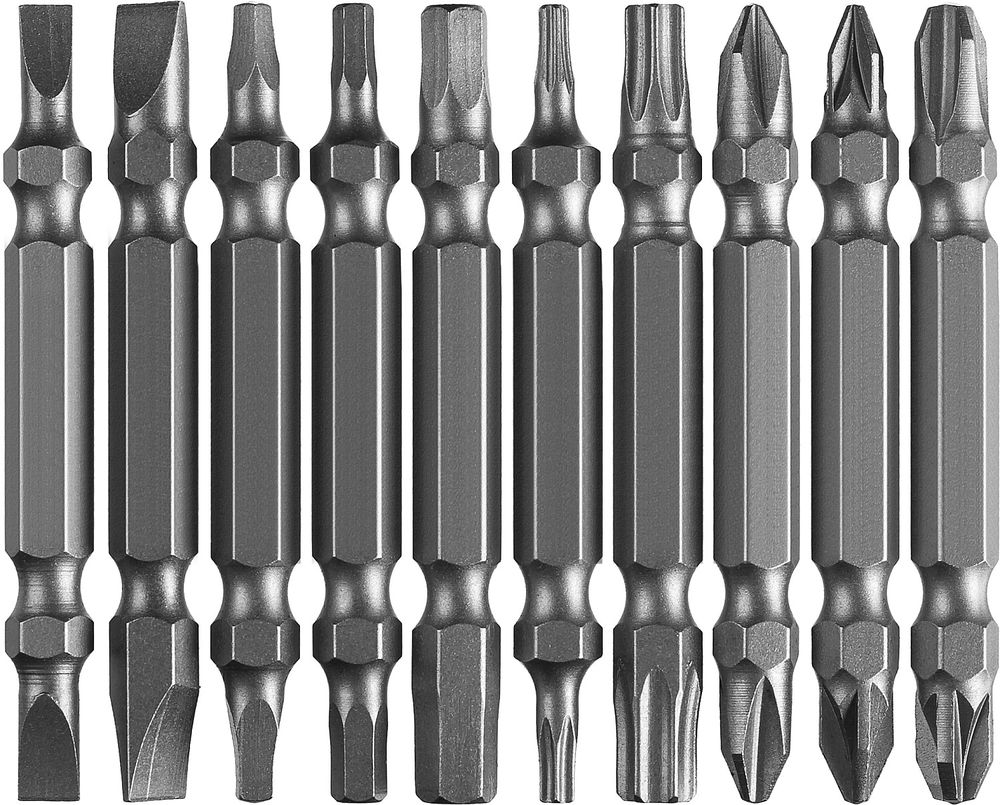 Набор бит двусторонних длинных МХ-10, 10 шт ЗУБР 26089-H10