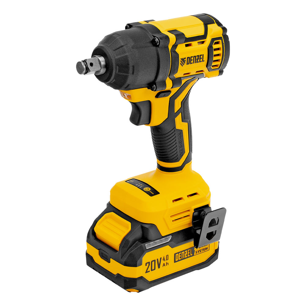 Гайковерт ударный аккумуляторный бесщет. CIWH-BL-20-500, Li-Ion, 20 В// Denzel (26524)