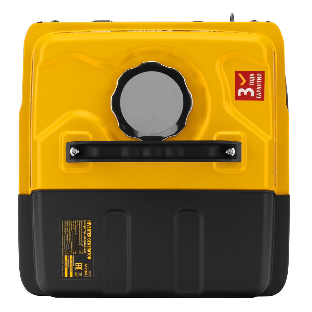 Генератор инверторный GS-1100iF, 1,1 кВт, 230 В, ручной старт DENZEL (94706)