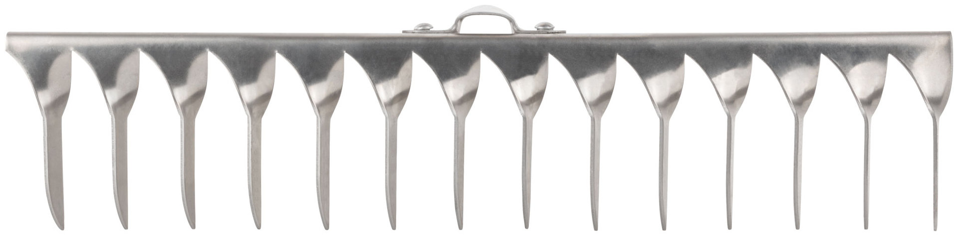 Грабли, витой зуб, нержавеющая сталь, 14 зубьев, без черенка (76982)