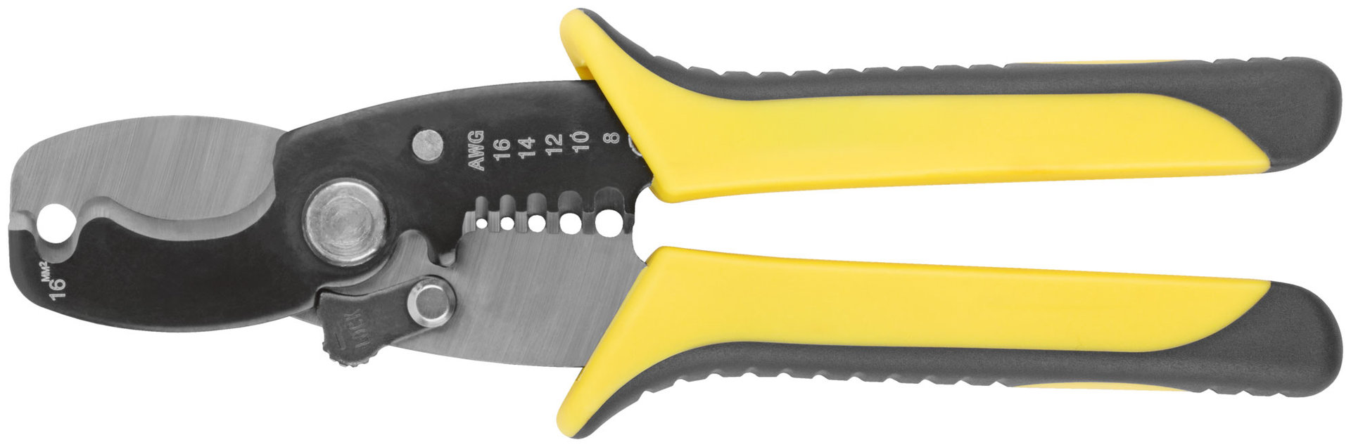 Кабелерез со съемником изоляции 1,3-4,6 мм, 180 мм (60051)