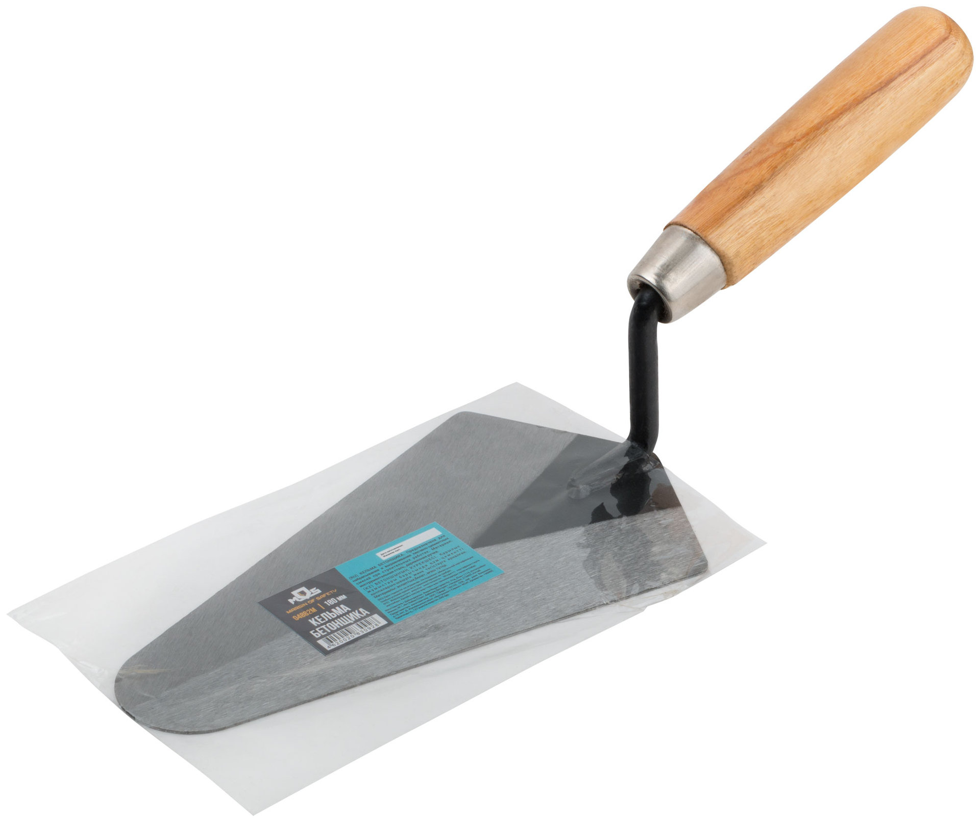 Кельма бетонщика, инструментальная сталь, деревянная ручка 180 мм (04882М)
