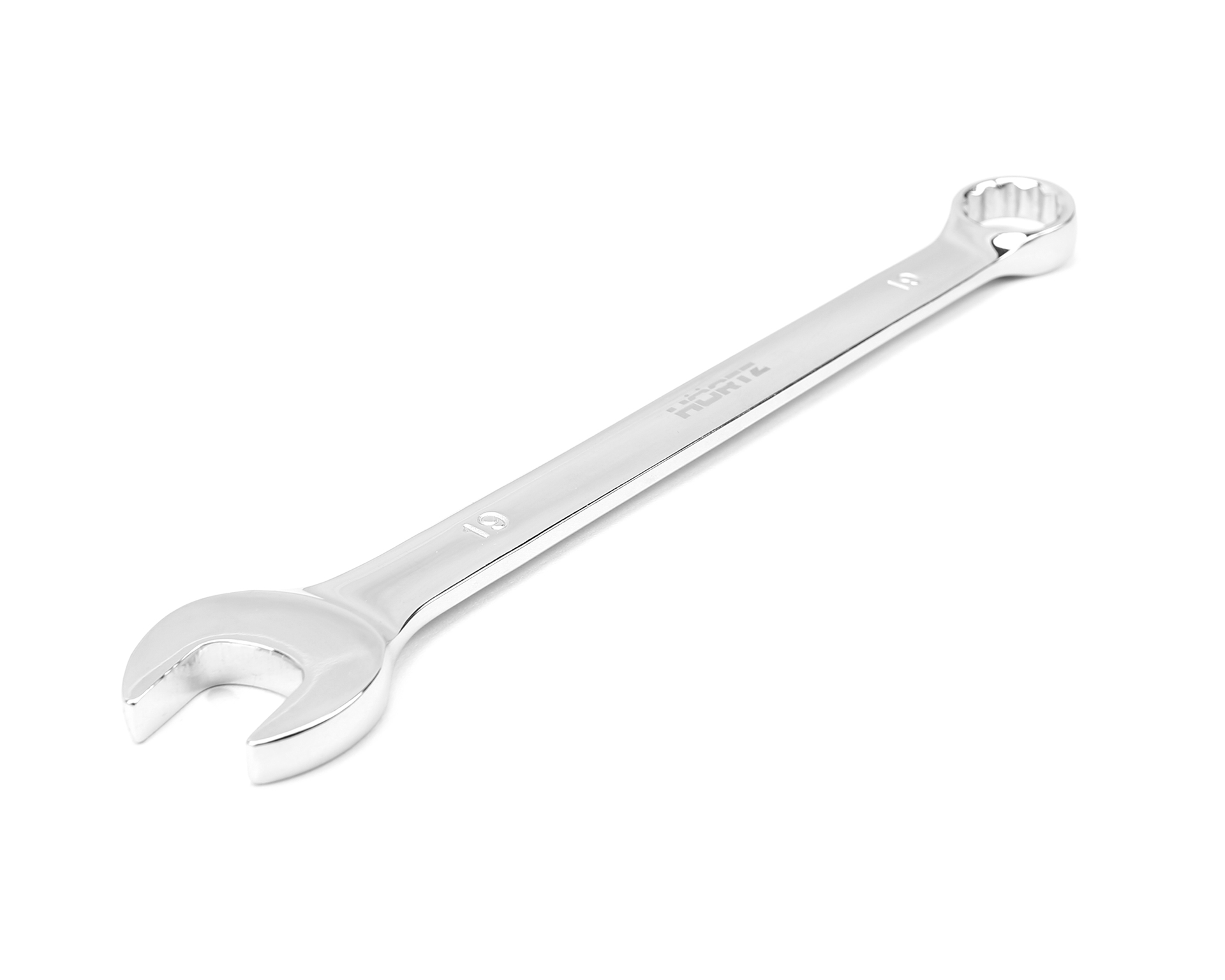 Ключ гаечный комбинированный удлиненный 19х19 мм хромирование HORTZ