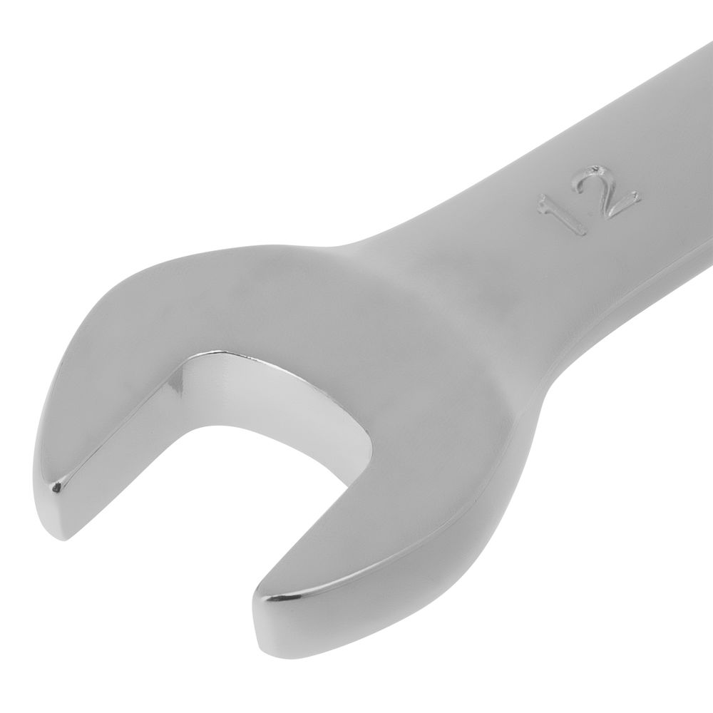 Ключ комбинированный трещоточный, 12 мм, CrV, шарнирный, зеркальный хром Matrix Professional