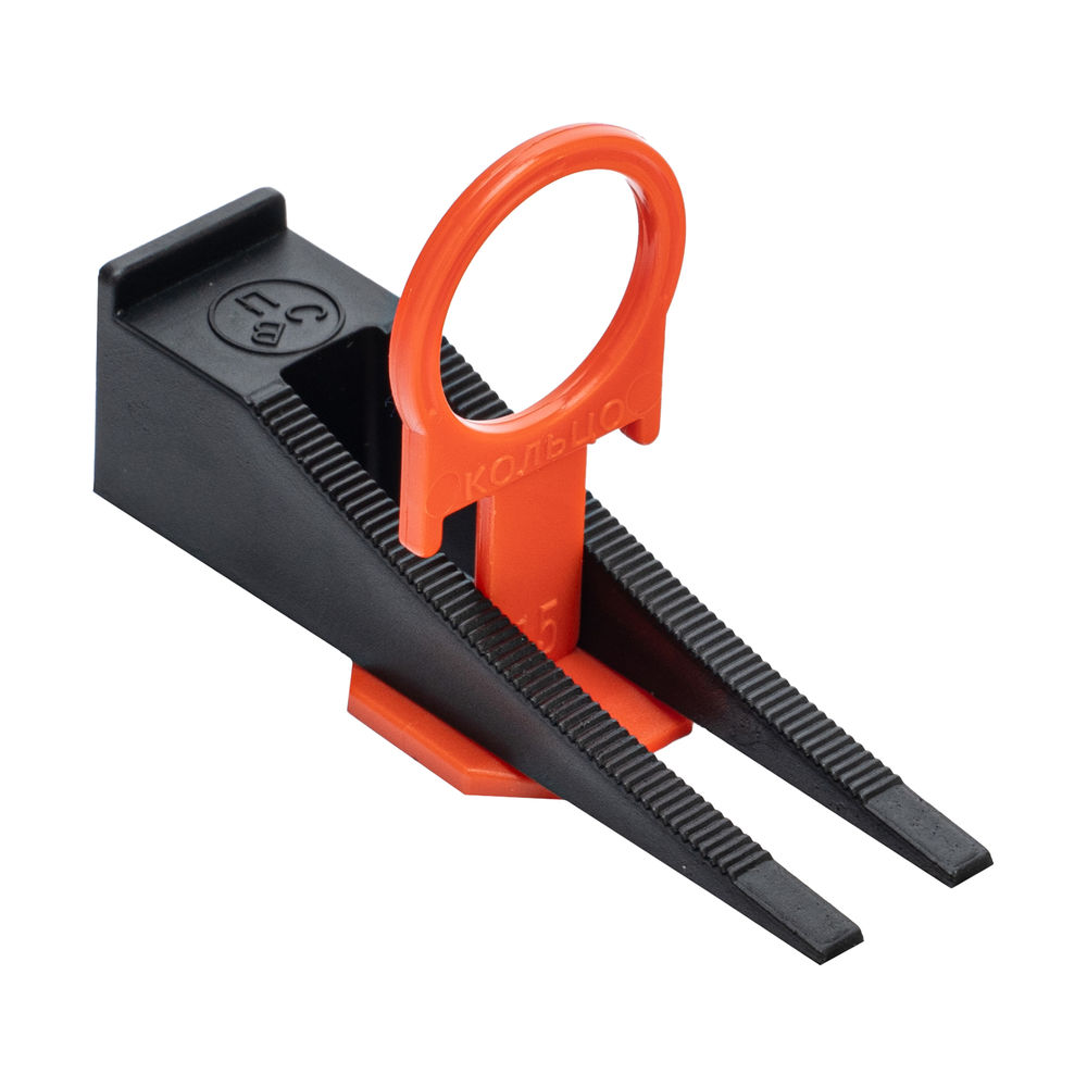 Комплект зажим + клин для системы выравнивания плитки СВП Кольцо, 50/50 шт. в ведре Сибртех (88112)