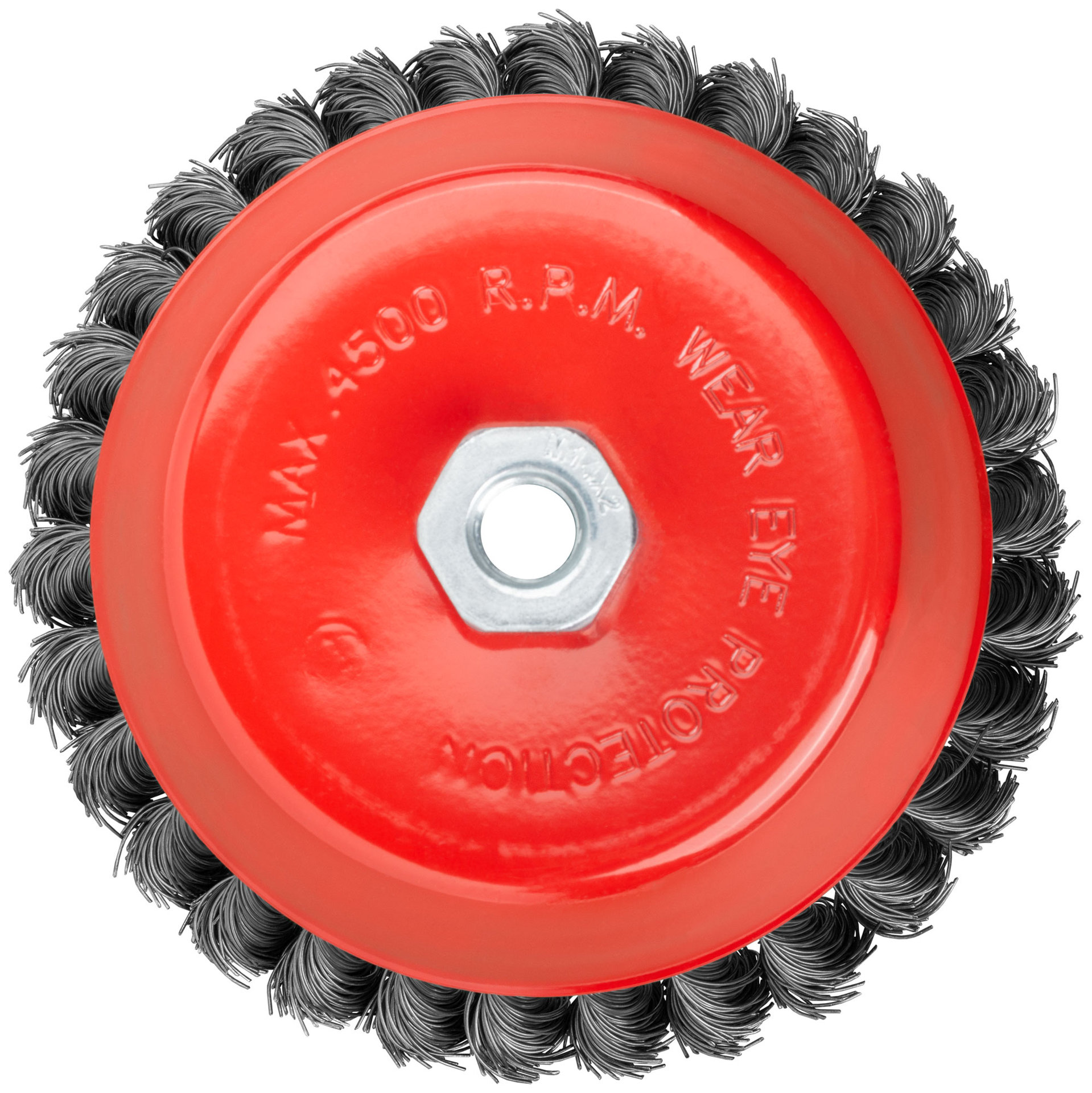 Корщетка-чашка, гайка М14, стальная витая проволока 150 мм (39470)