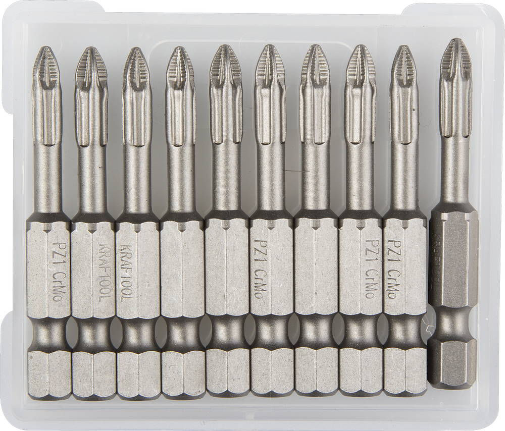 Торсионные биты X-Drive, PZ1, 50 мм, 10 шт KRAFTOOL 26123-1-50-10