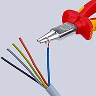 Круглогубцы, губки d3x30 мм, длина 160 мм, фосфатированные, обливные ручки (KN-2201160)