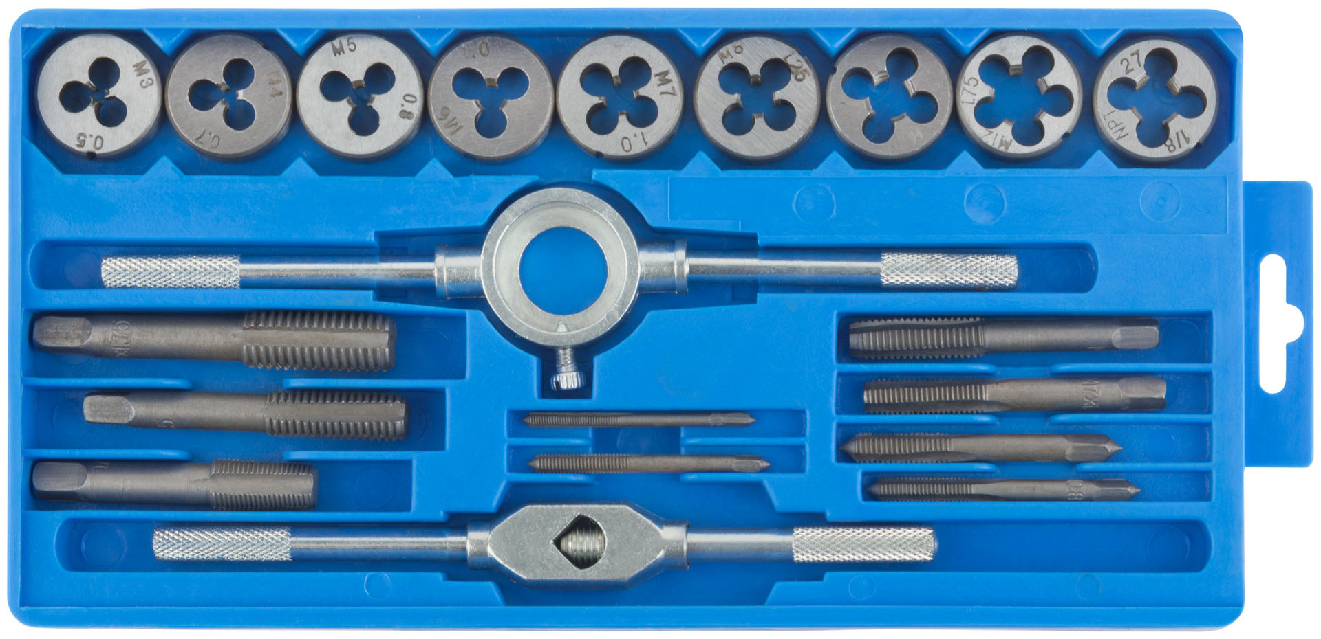 Лерки-метчики для мягкого металла 20 шт., пластиковый кейс (70780)