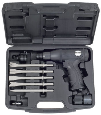 Молоток пневматический композитный набор в кейсе 10 пр. Энерг. уд. 9Дж Licota PAH-20033RK