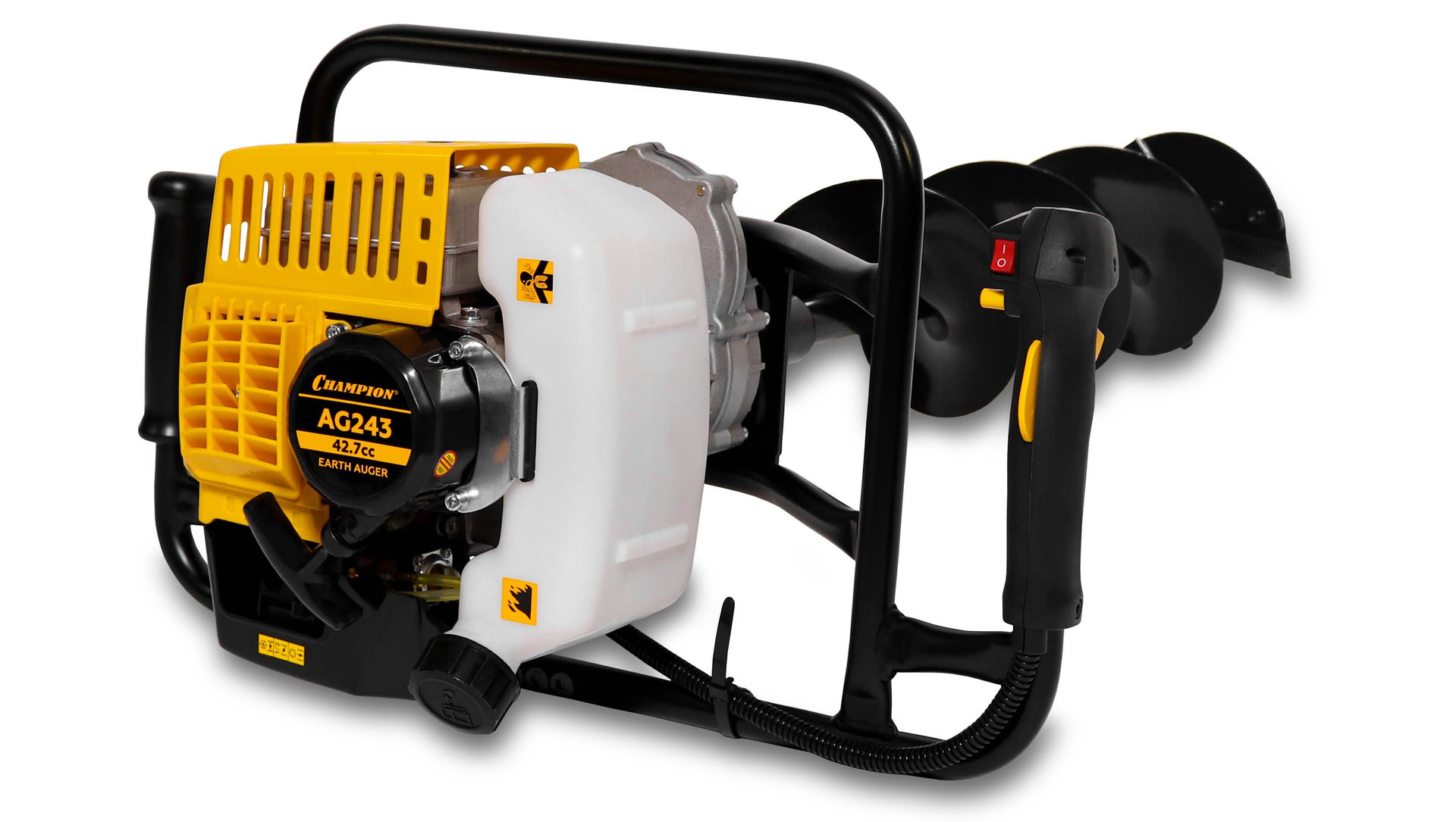 Мотобур 1,25кВт 42,7см? 9,2кг шнек150?550 CHAMPION AG243